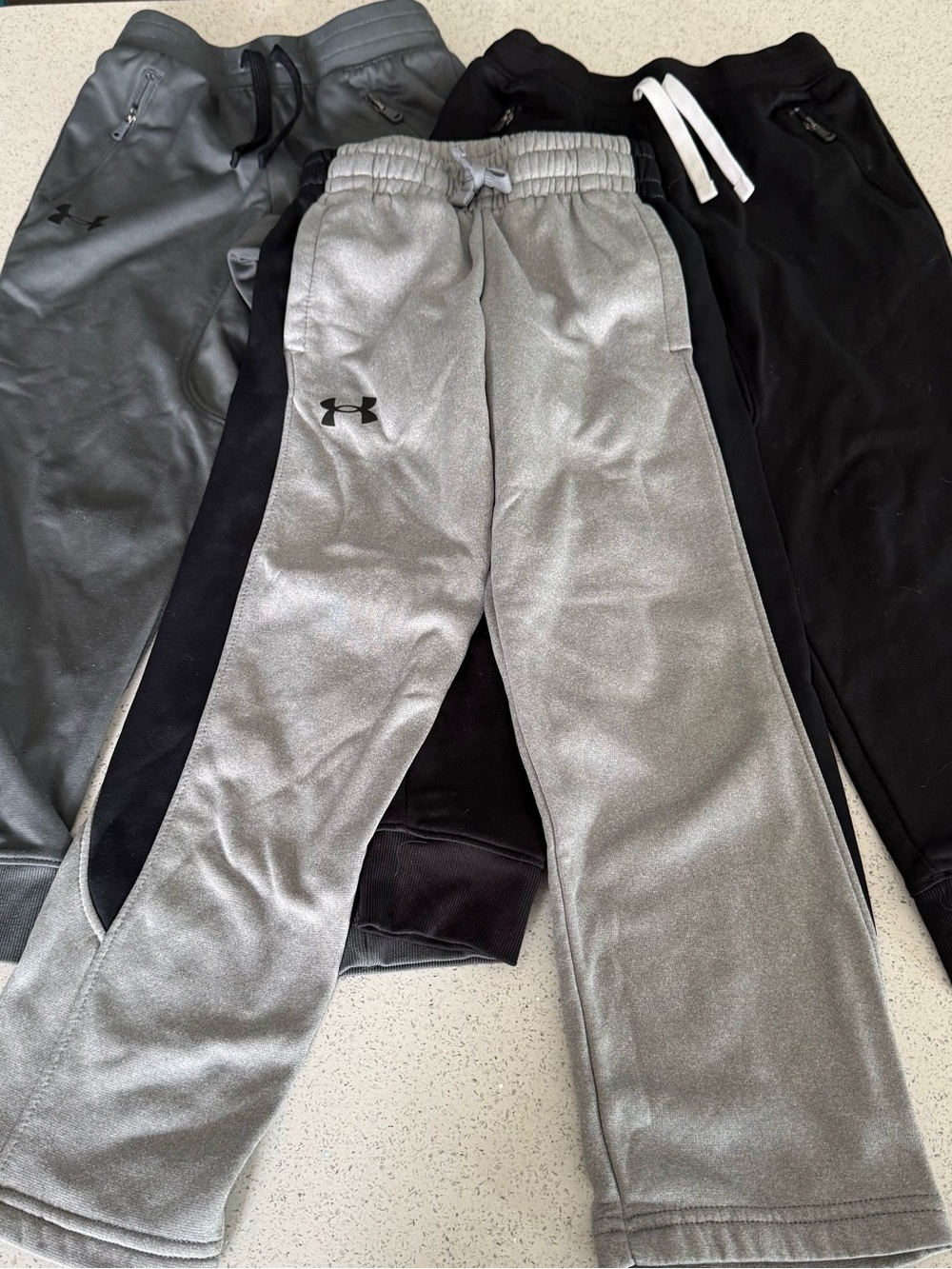 Under Armour Kids Gray and Black Performance Joggers